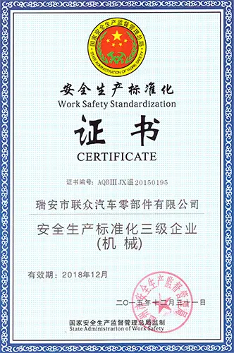 Certificado de Normalização Da Segurança do Trabalho